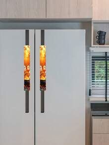 2pcs Double Door Refrigerator Handle Covers, Furniture Decorative Door Handle Dust Protection Covers - Multicolor - View 7