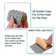 10pcs Reusable Anti-Slip Rug Grippers, Suction Cup Carpet Fixing Pads To Help Prevent Rugs From Sliding And Shifting, Rug Holders For Living Room, Bedroom And Kitchen - Multicolor - View 3