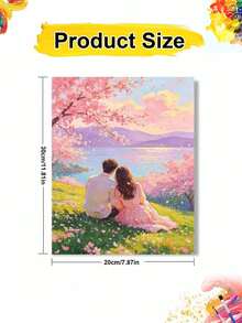 1pc Couples In Spring DIY Digital Oil Painting, Canvas Art Painting For Adult Beginners, Wall Decor Home Decor, Holiday Gifts. - Sets - View 10