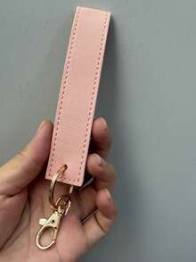 Customized Letter PU Leather Keychain, Personalized Wrist Strap Keychain, Wedding Party Favor, Car Keychain, Neutral Leather Keychain - Multicolor - View 18
