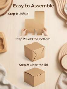 10pcs/20pcs/30pcs 10*10*10cm Gift Boxes, Small Gift Boxes, Black/White/Natural Kraft Paper Boxes With Lids, Suitable For Party Favors, Candle Packaging, Birthday, Wedding, Party Gift Decoration, Christmas Gift Decoration And Other Gift Boxes, Garden - Multiple Styles - View 10