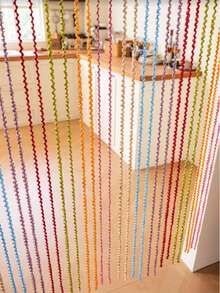 1/2pcs Spiral Twisted Design Decorative Door Curtain Room Divider Curtain For Living Room, Bedroom, Kitchen - 1PC - View 2