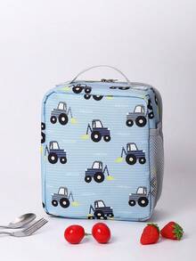 Tas Bekal Anak-Anak Motif Lucu, Desain Sederhana yang Disukai Anak-Anak, Motif Astronot, Mobil, dan Balet Membuatnya Lebih Cantik, Cocok untuk Perjalanan, Piknik, dan Acara Lainnya, Hadiah Sempurna untuk Anak Laki-Laki dan Perempuan di Hari Libur dan Ulang Tahun, Tas Tangan yang Dapat Digunakan Kembali - Mobil itu berwarna biru muda. - View 6