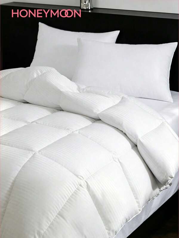1pc Quilted Comforter - All Season Duvet, Oeko-Tex Certified Down Alternative Comforter With Corner Loops