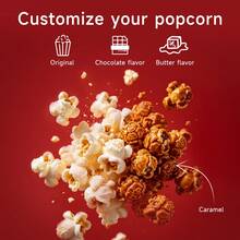 Nostalgic Popcorn Machine, Retro Popcorn Maker, Cinema Style Popcorn Machine, 1200W Electric Hot Air Popcorn Maker, High Popping Rate, 3 Minutes Quick Popcorn Making, Healthy Oil-Free, Suitable For Home Movie Night - US A Type Plug(110-127V) - View 4