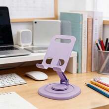 2/1pc 360° Rotatable Aluminum Alloy Adjustable Tablet Stand, 360° Rotatable Folding Tablet Holder, Universal Smartphone Tablet Desktop Stand, Multi-Angle Silicone Non-Slip Base Folding Desktop Stand, Back To School Supplies - Multiple Styles - View 7