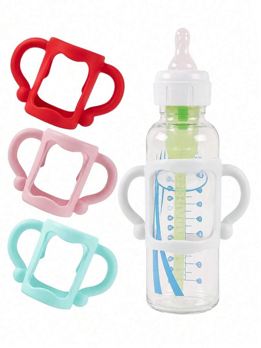 1pc Baby Training Cup Auxiliary Grip Handle, Anti-Slip Bottle Handle Accessory, Easy-To-Hold Training Tool For Infant Small Hands - Multicolor - View 1