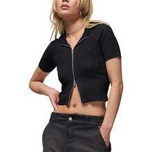Nike Authentic JORDAN Women's Warm Knit Casual Short Sleeve Jacket HQ9206-010 - HQ9206-010 - View 12