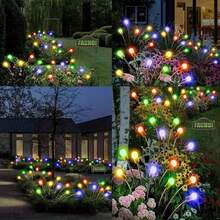 Solar Firefly Lawn Lights,8 Adjustable Twinkling Fairy Light Modes,IP Waterproof Outdoor Decor Lamp,Perfect For Garden Yard Backyard Balcony, Cafe‑Style Rooftop Walkway,Xmas Festive Decoration For Backyard Evening Gathering,Vivid Soft Glowing Effect - Solar Firefly - View 11