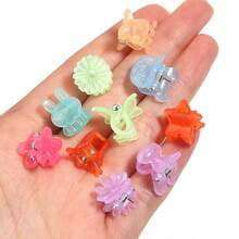 100 buah Jepit Rambut Plastik Mini, Berbagai Motif & Gaya, Warna Acak, Aksesori Rambut Buatan Tangan DIY, Aksesori Pakaian, Hiasan Gelang, Jepit Rambut Dekoratif Gantungan Kunci - jepit rambut - View 4
