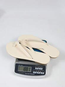 Hot-Selling Ins Style Women's Flip Flops, Summer Slippers, Anti-Slip Soft Sole, Home, Shopping, Outdoor, Versatile, Yellow Bottom, Toe-Post Sandals, New Beach Seaside EVA Sandals, Soft Sole, - Beige - View 7