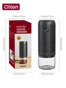 CLITON 90 External Adjust Electric Coffee Grinder, Coffee Corner Companion, Suitable For Dining Table Use, 2 Options: Grinder Only / Grinder & Milk Frother Set (Milk Frother Without Battery), Portable Travel Camping Mill, Elegant Holiday & Christmas Gift - Multicolor - View 10