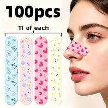 100pcs New Nose Contour Stickers, Adjustable Trimmable Fit Nose Patches, Flexible Extended Comfortable Stickers, Suitable For Daily Use, Random Patterns, Nose Patches, Nose Bridge Lifting Stickers, High Adhesion To Skin, Gentle And Skin-Friendly, Lightweight And Portable, Fashionable Popular Multi-Functional Unisex Gift, Nose Nose Nose [Random Style And Color] - Multicolor - View 1