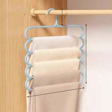10-Pack/5 Packs/4 Packs/2 Packs Wardrobe Storage Hangers, Plastic 5-Layer Scarf Hanger, Optional Upgraded Thickened Model, More Sturdy And Durable, Wardrobe Pants Hanger, Scarf Tie Storage Hanger - White - View 3