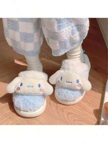 Sanrio Slippers, Cartoon Plush Pattern, Cute Hello Kitty Indoor Slippers, Autumn/Winter Warm Slippers - Multi-color - View 8