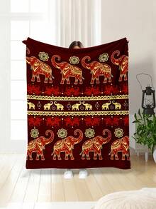 1pc Modern Minimalist Soft Comfortable Blanket, Animal Floral Pattern, Multi-Purpose Throw For Sofa, Bed, Outdoor Camping, Leisure, Suitable For Home, Picnic, Travel, All Seasons, Gift For Family And Friends - Multicolor - View 10