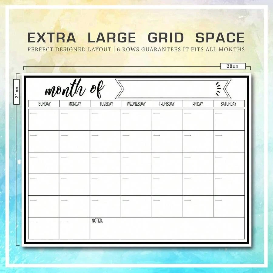 1pc Erasable Magnetic Refrigerator Calendar Whiteboard, Suitable For Monthly Planner, Kitchen Chore List, To-Do List, School Supplies, Back To School, No Residue, White Surface, Easy To Clean, Reusable - 1pc Message Board (S) - View 1