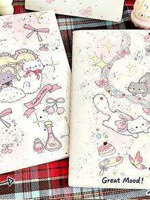 1/4Pcs Notebook, A5 Notebook, Planner, Diary, Notepad, Suitable For Daily Writing, Study Notes, Diary Writing, Stationery, Suitable For Students, Office Workers, Teachers, Planner, School, Office, Classroom, University, Desk, Home, Back To School, Suitable For Birthday Gift, Teacher's Day Gift, Christmas Gift, New Year Multi-Festival Gift - Multicolor - View 4