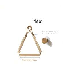1pc No-Drill Wall-Mounted Rope Woven Toilet Paper Holder, Kitchen Wall-Mounted Paper Towel Rack With Hook, Modern Home Fashion Bathroom Accessory, Woven Toilet Paper Holder, Rope Hanging Paper Towel Roll, Vintage Natural Unique Bathroom Accessory - Multicolor - View 10