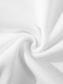 Sudadera de hombre de hombros caídos de un solo color, para otoño, parte superior de manga larga - Blanco - Ver 7