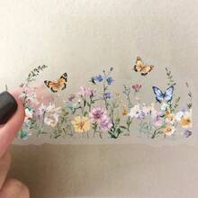 60pcs Floral Planner Stickers, Waterproof Transparent Edge Decals, Suitable For Water Bottle, Laptop, Phone, Desktop, Luggage, Refrigerator Decoration, DIY Handmade Cutting Material, Home Holiday Birthday Party Gift Decoration - 60pcs - View 9