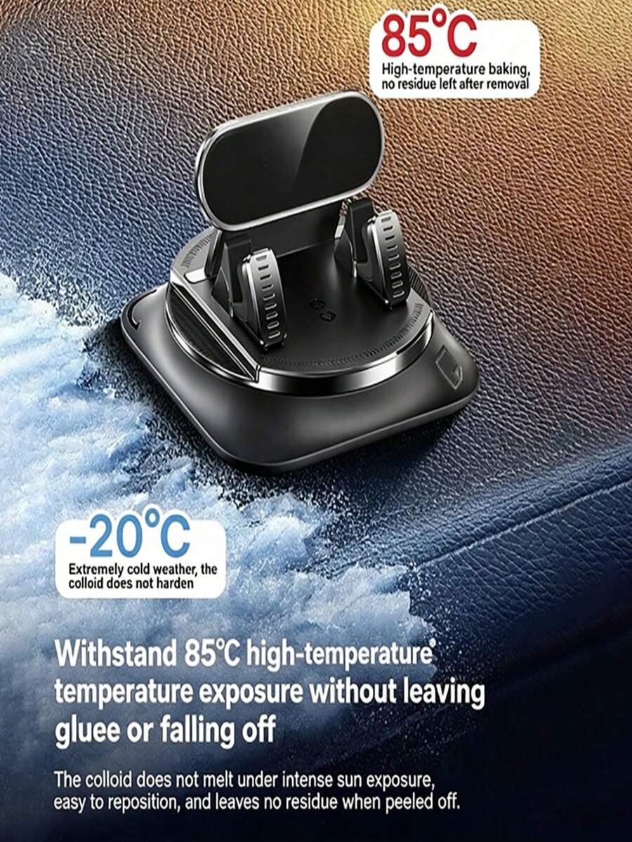 Universal 360° Rotating Car Phone Holder With Anti-Slip Silicone Pad, Adjustable Phone Mount, Car Navigation Holder With Rotating Arm Design, Stable And Anti-Slip, One-Hand Operation, Easy Installation, Suitable For Dashboard, Car Interior, Office And Home Use, Compatible With All Phones, Multiple Styles Available, Essential Gift For Drivers - A - View 1