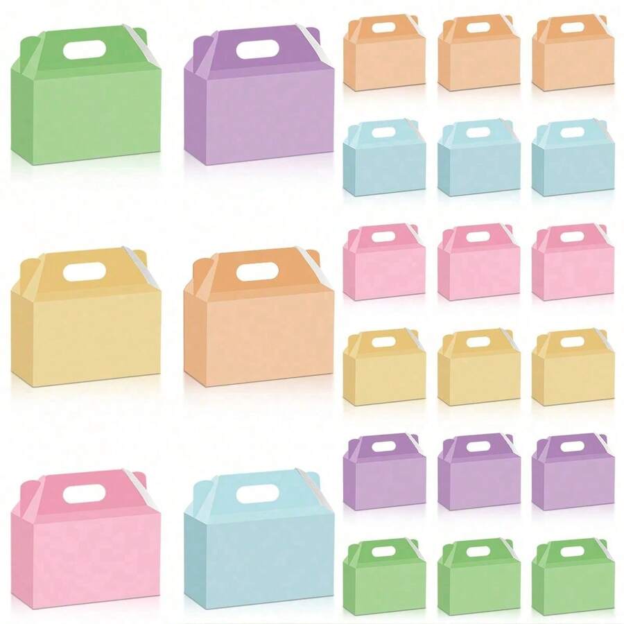 18pcs Gift Boxes, Paper Gift Packaging Boxes, DIY Packaging Boxes, Gift Boxes With Handles, Suitable For Halloween, Christmas, Back To School, Birthday Party Favors - View 1