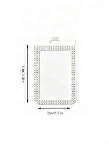 Shiny ID Card Holder With Lanyard, ID Card Storage Box, Anti-Loss Lanyard, Student ID Card Holder, Self-Service Restaurant Card Holder, Slide Cover, Dual Card Slots, Small Card Slot, Bus Card Holder, Non-Inductive, Bank Card Holder, Subway Card Storage, Adjustable Portable ID Card Holder Decorative Keychain, Suitable For Office Workers And Students, Perfect Gift, Back To School Gift, Couple Card Holder, Bank Card Holder, Travel Essential, Back To School, Commuting, Business Trip, Vacation - Multicolor - View 11