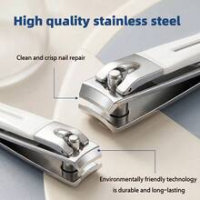New Mini Boxed 3-Piece Nail Clipper Set, Stainless Steel Nail Clipper & Nail File Combination, Portable Nail Trimming Set, Nail Care Tools - White - View 2