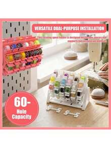 Rotating Bobbin Organizer, Sewing Machine Bobbin Storage Rack Handmade Thread Holder Desktop 360° Rotating Bobbin Storage System Sewing Accessories, Suitable For Sewing Room, Craft Table And DIY Studio, Sewing Accessories - Multicolor - View 9