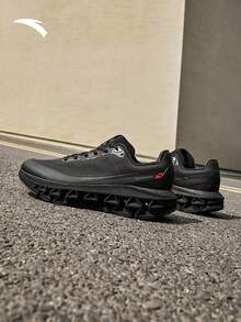 Sepatu Jogging Pria FOLD Origami dengan Bantalan Terstruktur dan Jaring Bernapas - Hitam - View 3