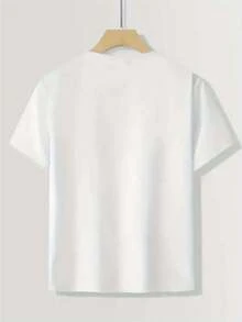 Graphic Tees Teen,Baby Tees, With I Love Music And Headphone Heart Printed Short T-Shirt, Perfect For Boy & Girl, Breathable Fabric, Y2k Style. - 白色 - 查看 3