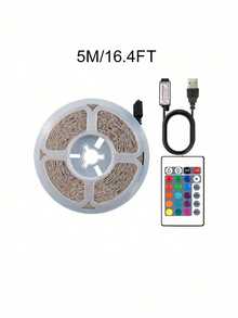 24-Key Remote Control RGB LED Strip Lights, USB Powered Color Changing Lights, 1m-5m For Home Kitchen Bar And Bedroom Decor, TV Backlight, Cabinet, Hallway, Halloween, Christmas Decoration - 24-key RGB - View 14