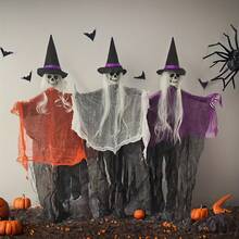 1pc Halloween Three Pieces Hanging Ghost Scene Decor - Multicolor - View 6