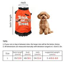 Halloween Pet Costume, Funny Pumpkin Bat Ghost Print Lace Trim Pet Vest, Holiday Party Outfit, Suitable For Small Dogs, Cats, Teddy, Bichon - Multicolor - View 11