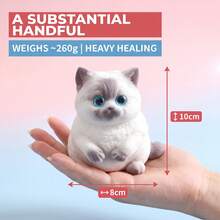 DAFENNI 1pc Random Cute Cat Squishy Toy, Collectible Blind Box Squeeze Toy, 6 Styles Available, Stress Relief Fingertip Toy, Anti-Anxiety Desktop Decompression Toy Gift - Multicolor - View 8