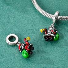 Christmas Charms-Santa Claus, Reindeer, Christmas Stockings, Gingerbread Men Pendants For Making DIY Bracelets Or Necklaces; Accessories Gifts - Silver - View 2