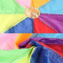 1 buah Parasut Pelangi untuk Pelatihan Sensorik Luar Ruangan, Parasut Warna-warni - MultiWarna - View 7