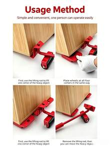5/4pcs Mobile Casters, Home Furniture Mover, With 360° Rotating Wheels, Men's Tools, Easily Move Sofa, Refrigerator And Cabinet Alone - Multiple Styles - View 9
