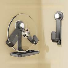 Simple Modern Wall Mounted Pot Lid Holder Space Saving Pan Cover Storage Rack Metal Pot Lid Stand With Drain Tray Adhesive Kitchen Pot Lid Organizer Cabinet Door Hanging Rack Cooking Utensil Holder Home Kitchen Storage Accessories - 1 - View 5