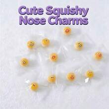 20pcs Cute Soft Squeeze Nose Pendant, Soft Bag Accessory, Transparent Stress Relief Expression Ball, Anxiety Relief Toy, Fingertip Toy, Hand Pressure Relief, Easter Toy, Squeeze Toy, Stress Relief Toy, Anxiety And Relaxation, Party Gift, Gift Bag Filler Prize, Birthday, Soft Squishy Toy - Multicolor - View 9