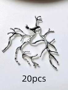 1/5pcs Gold-Plated Copper Tree Branch Pendant Base, DIY Wrap & Embed Natural Stones, Crystals, Pearls - Multicolor - View 22