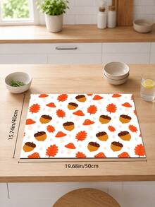 1pc Pumpkin Pattern Diatomaceous Earth Kitchen Dish Drying Mat, Absorbent Dish Drying Pad, Coffee Machine Mat, Dishwashing Mat, Sink Mat, Kitchen Countertop Protector, Suitable For Cups, Plates, Tableware And Kitchen Decor - Multicolor - View 14