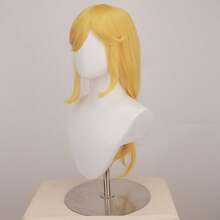 Long Blonde Yellow Color Wigs Heat Resistant Synthetic Hair Halloween Party Wig Anime Twilight Applejack Cosplay Wig - Gold - View 7