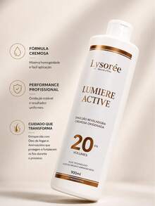 Kit Descolorante Capilar Profissional Lysorée Pó Branco 500g Água Oxigenada Cremosa OX 20 Volumes 1L Coloração Salão - Kit Descolorante + Ox - Visão 4