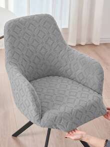 1pc Solid Color Nordic Style Armchair Cover, Home Decor Dining Chair Slipcover, All Season, Washable & Removable, Suitable For Kitchen, Wedding, Hotel - Multicolor - View 5