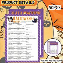 Halloween Party Game Sheets, Halloween Trivia Quiz & Finish The Phrase Activity Game Papers, Fun Halloween Games For Kids Adults, Halloween Supplies For Classroom Home Family Game Night - Halloween Trivia - View 7