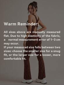 Women's Shaping Jumpsuit Leopard Print Twisted Cross Backless Design Seamless Yoga Wear Daily Outfit Halloween Sports - Brown - View 4