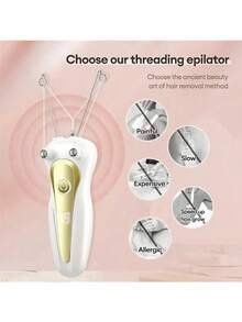 Women's Electric Facial Hair Remover Beauty Epilator Body Arm Cotton Thread Epilator With LCD Display - Multicolor - View 9