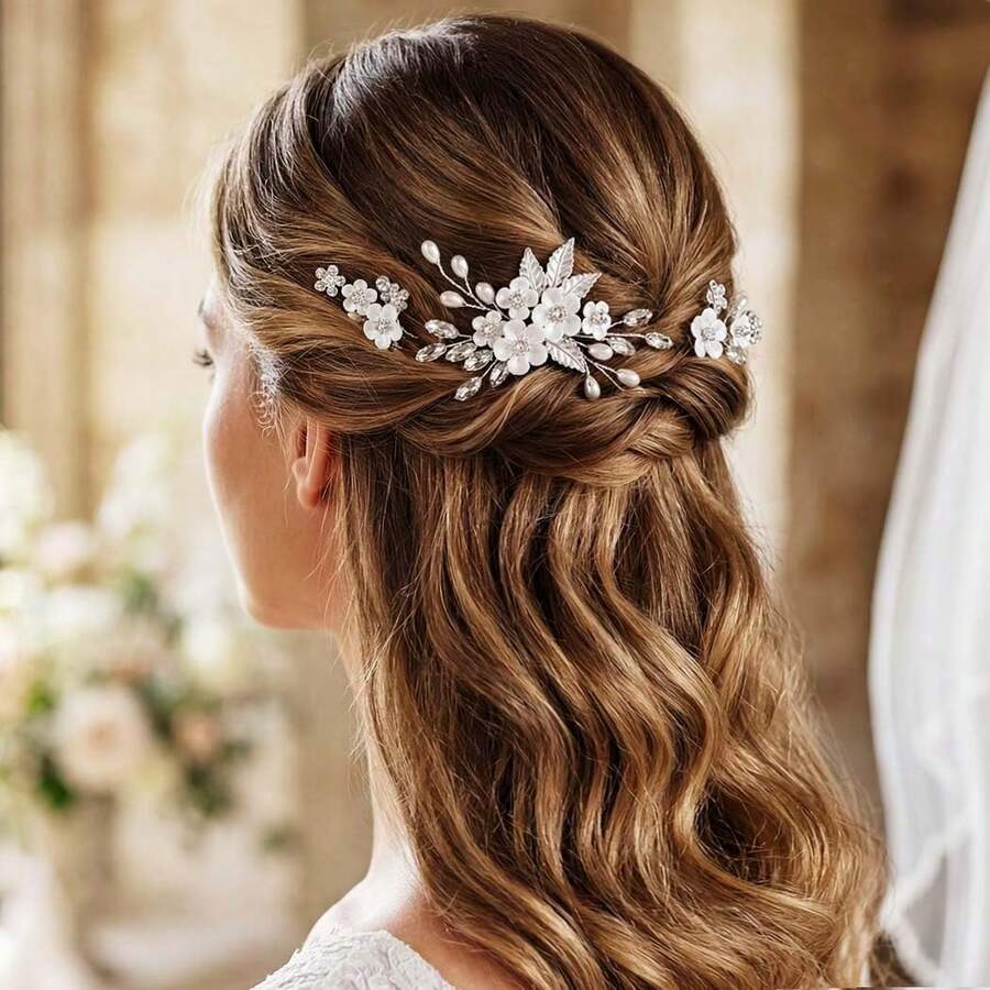 3pcs Elegant Plant ABS Plastic (ABS Resin) Hair Sticks Bridal Wedding Hair Accessories For All Seasons - Color - View 1